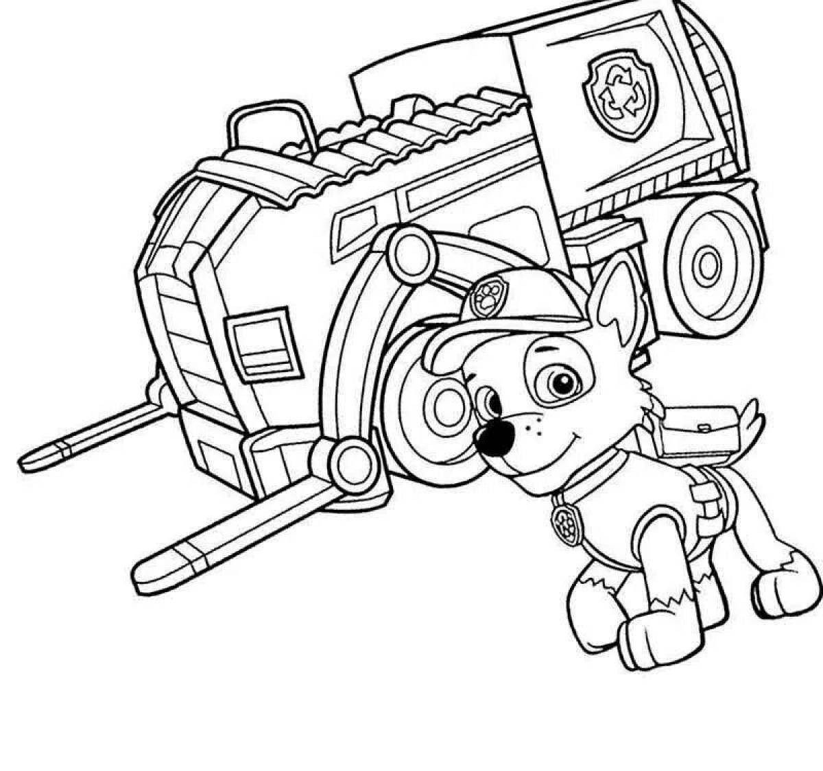 Charming paw patrol rex coloring book