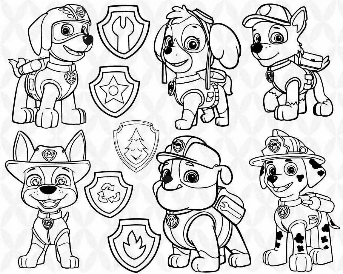 Paw patrol rex majestic coloring