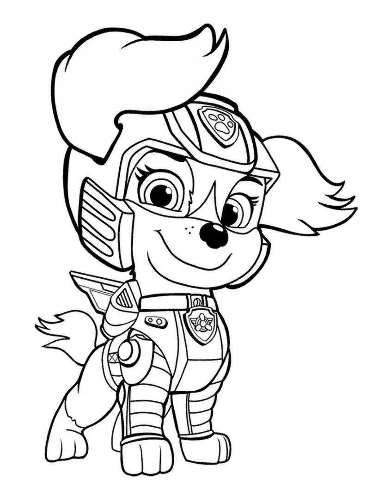 Exciting coloring paw patrol rex