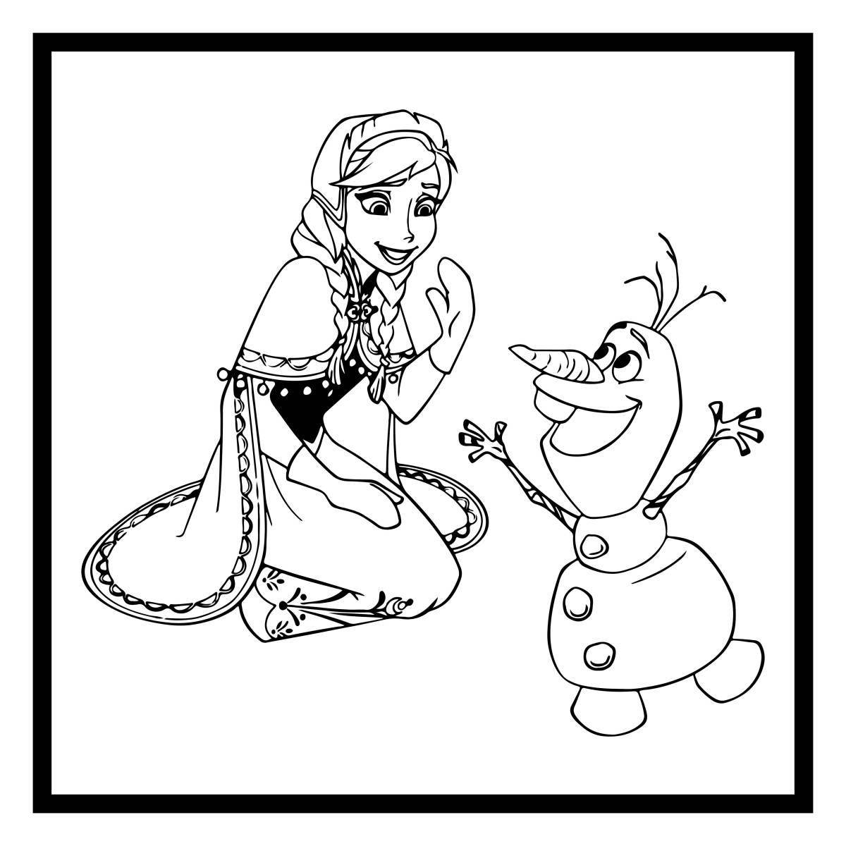 Elsa and olaf awesome coloring book