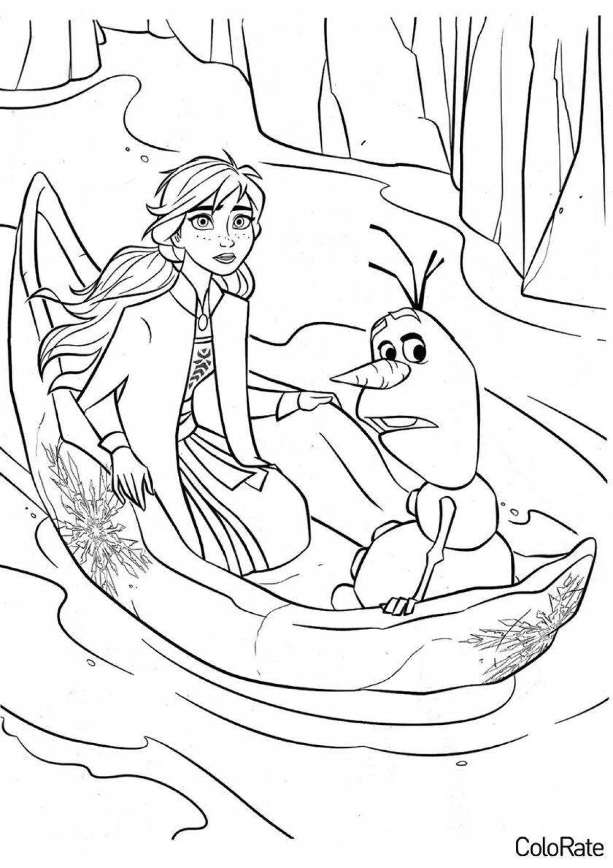 Elsa and olaf fun coloring