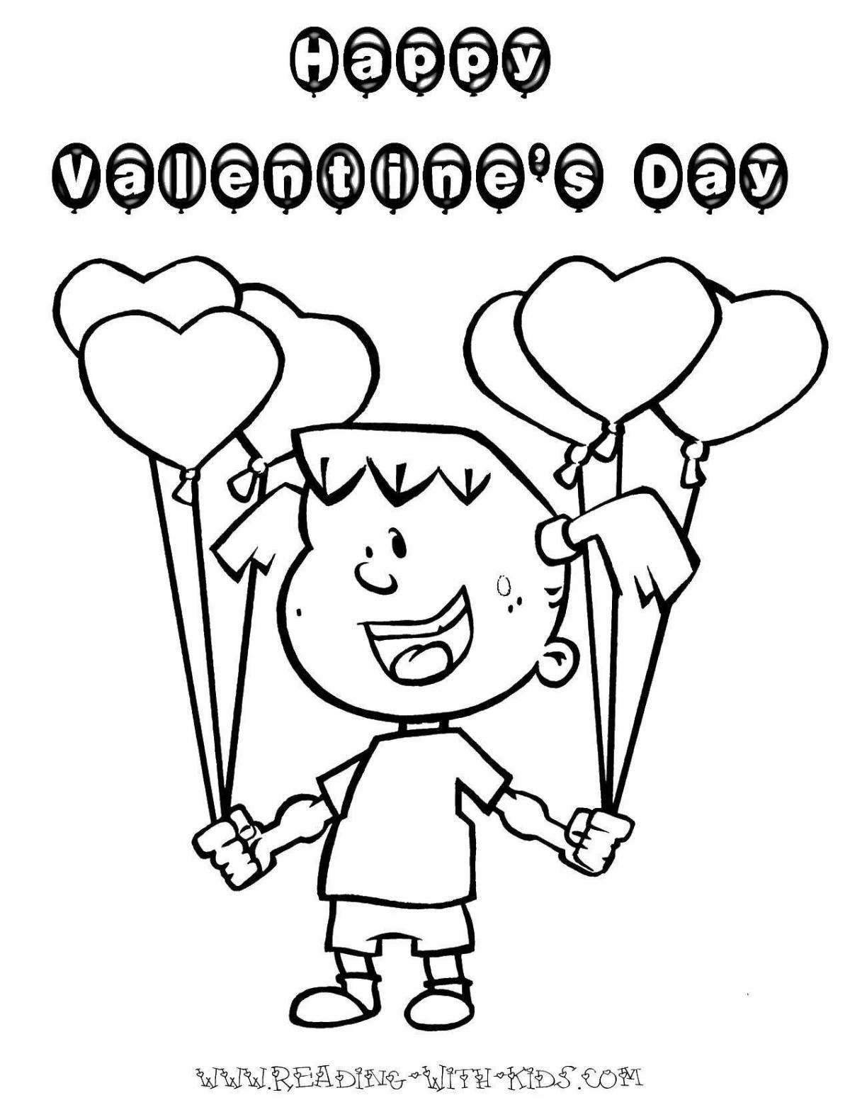 Забавная раскраска девочка с воздушными шарами