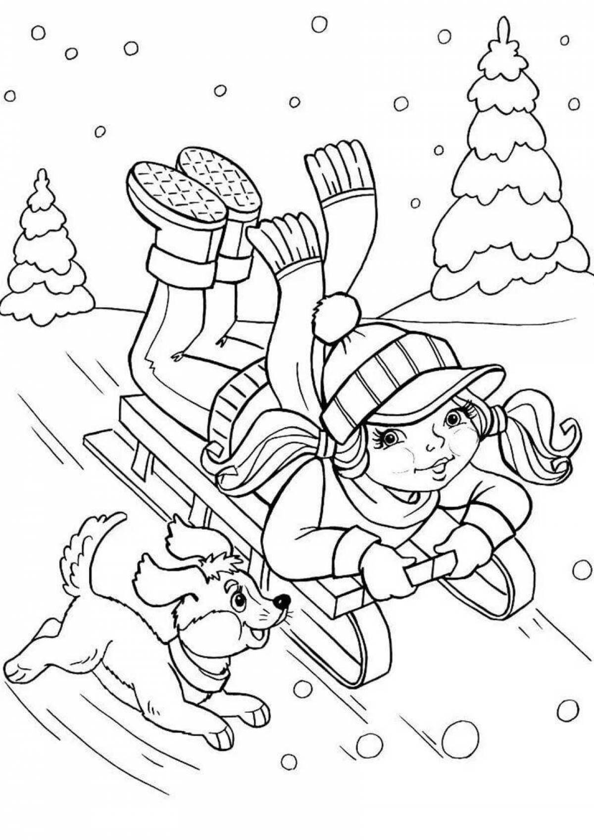 Colorful children's funny coloring book