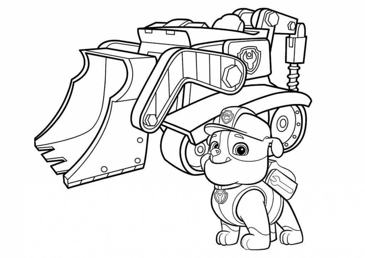Playtime coloring page paw patrol baby