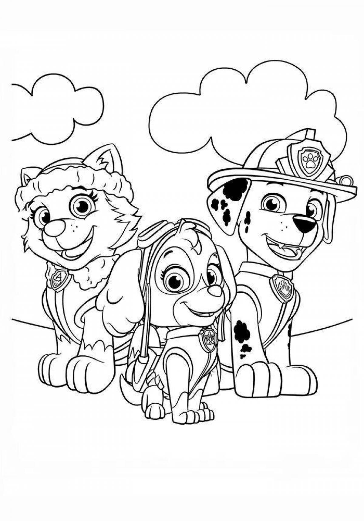 Exciting paw patrol baby coloring book