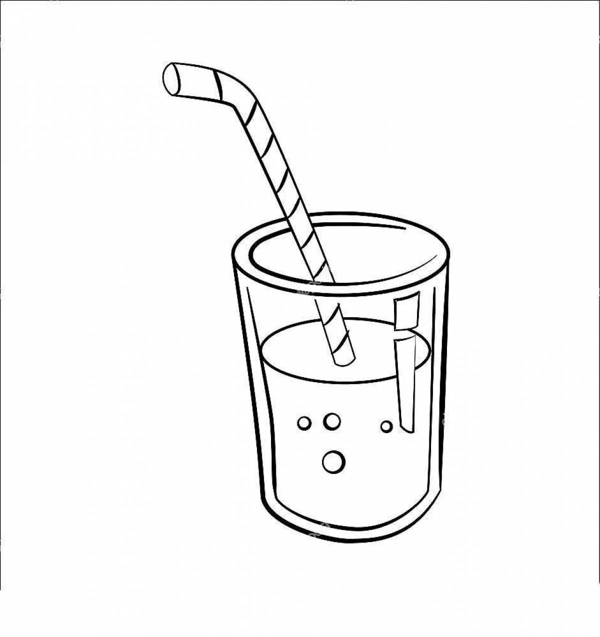 Glitter glass coloring pages for kids
