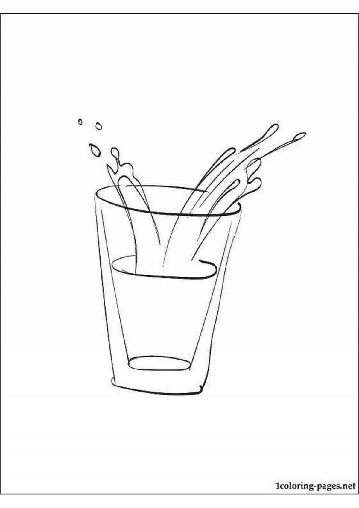 Glowing reflection coloring page for kids