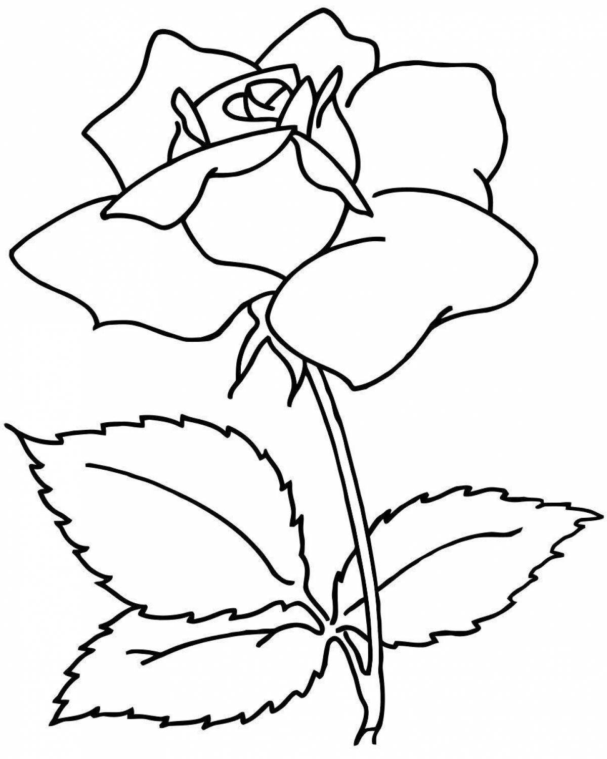 Grand coloring page beautiful flowers for girls