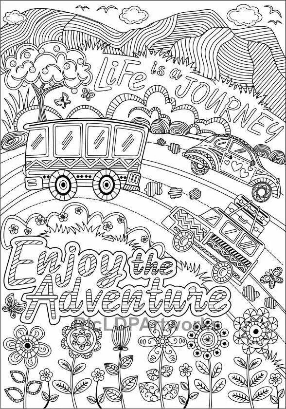 Colorful coloring posters