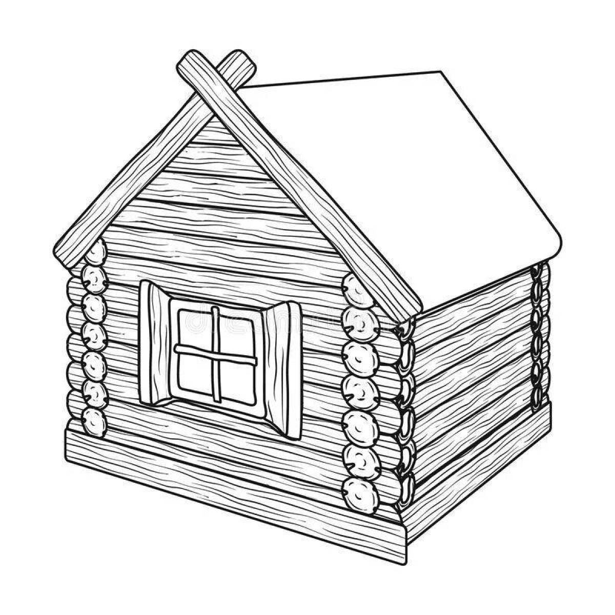 Color-dazzling coloring page draw on wood wooden