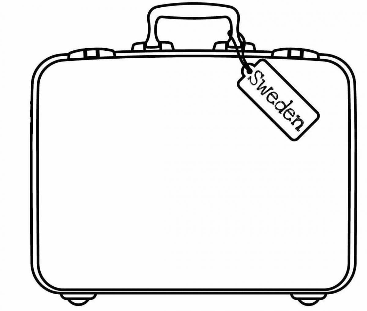 Adorable suitcase coloring book for kids