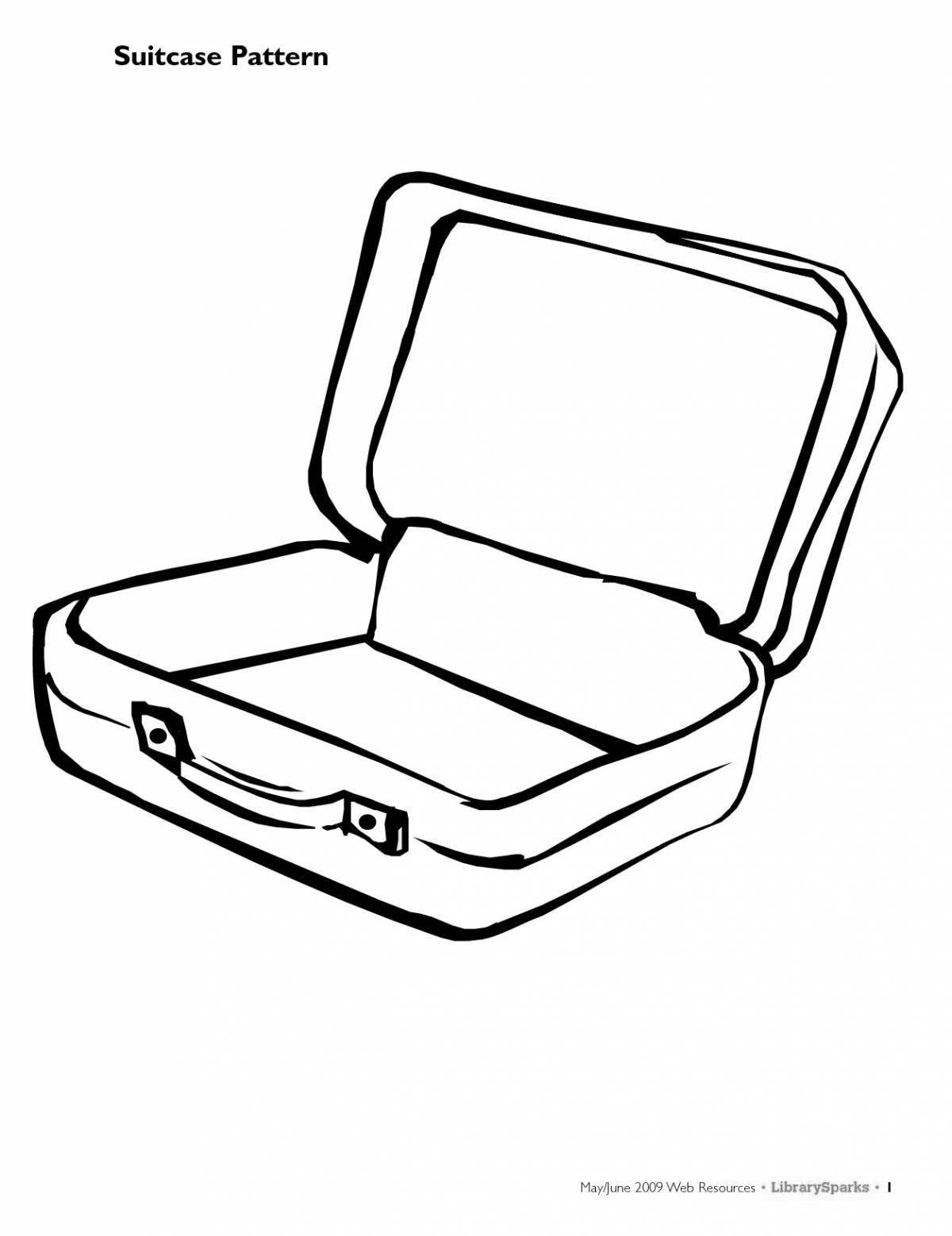 Outstanding junior suitcase coloring page