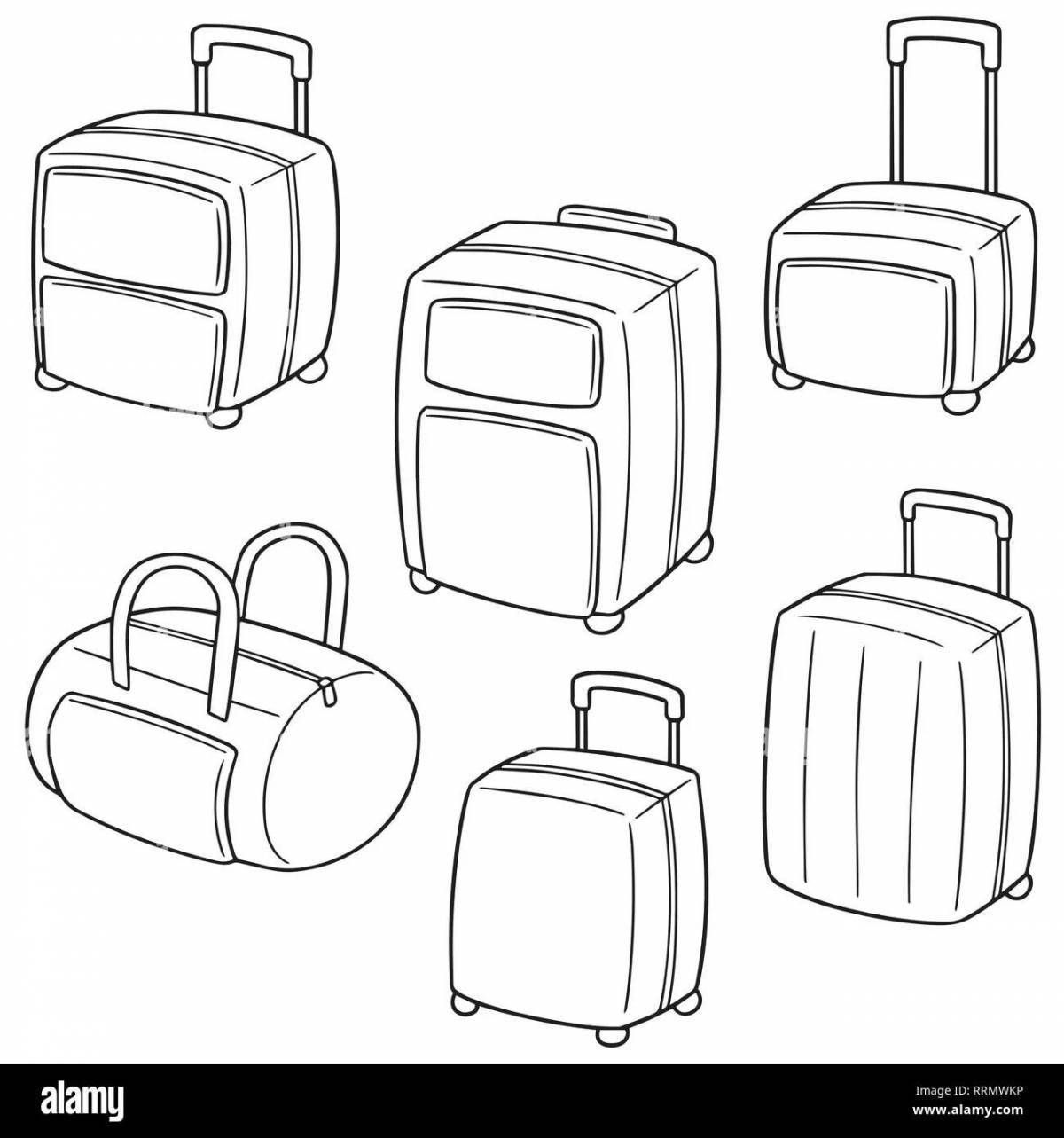 Exquisite suitcase coloring book for kids