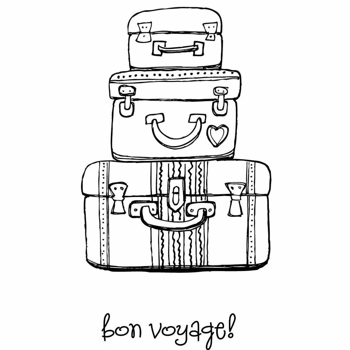 Милый чемодан-раскраска для малышей
