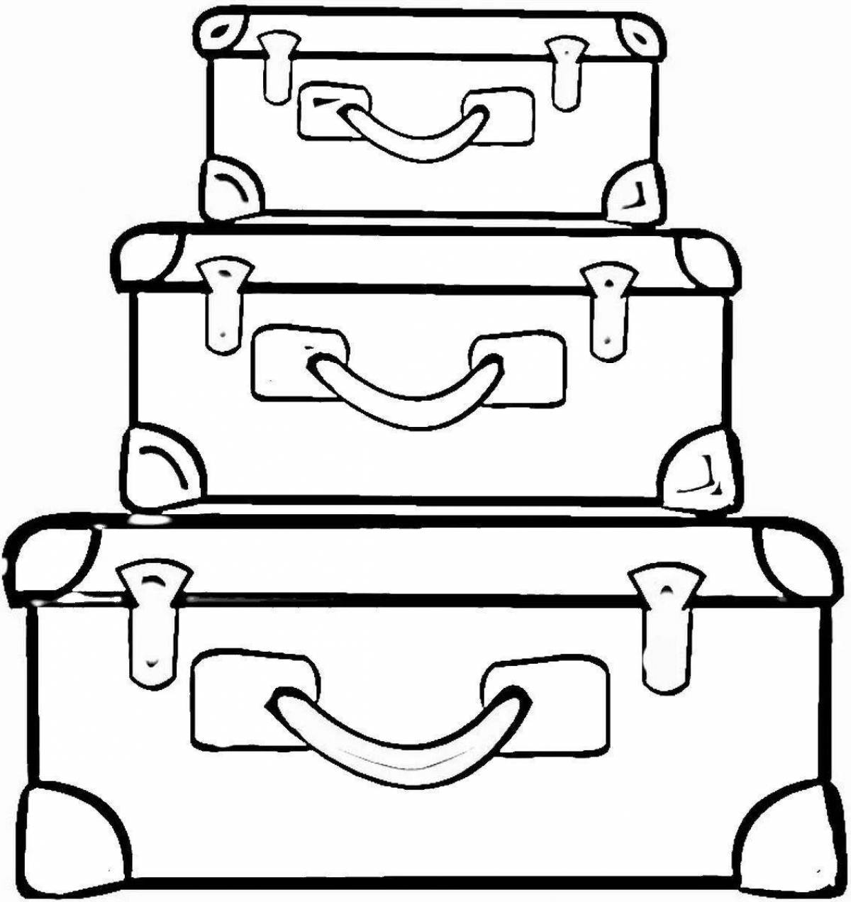 Fun suitcase coloring for the little ones