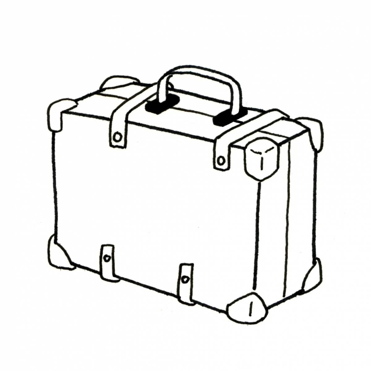 Юмористическая раскраска чемодана для детей