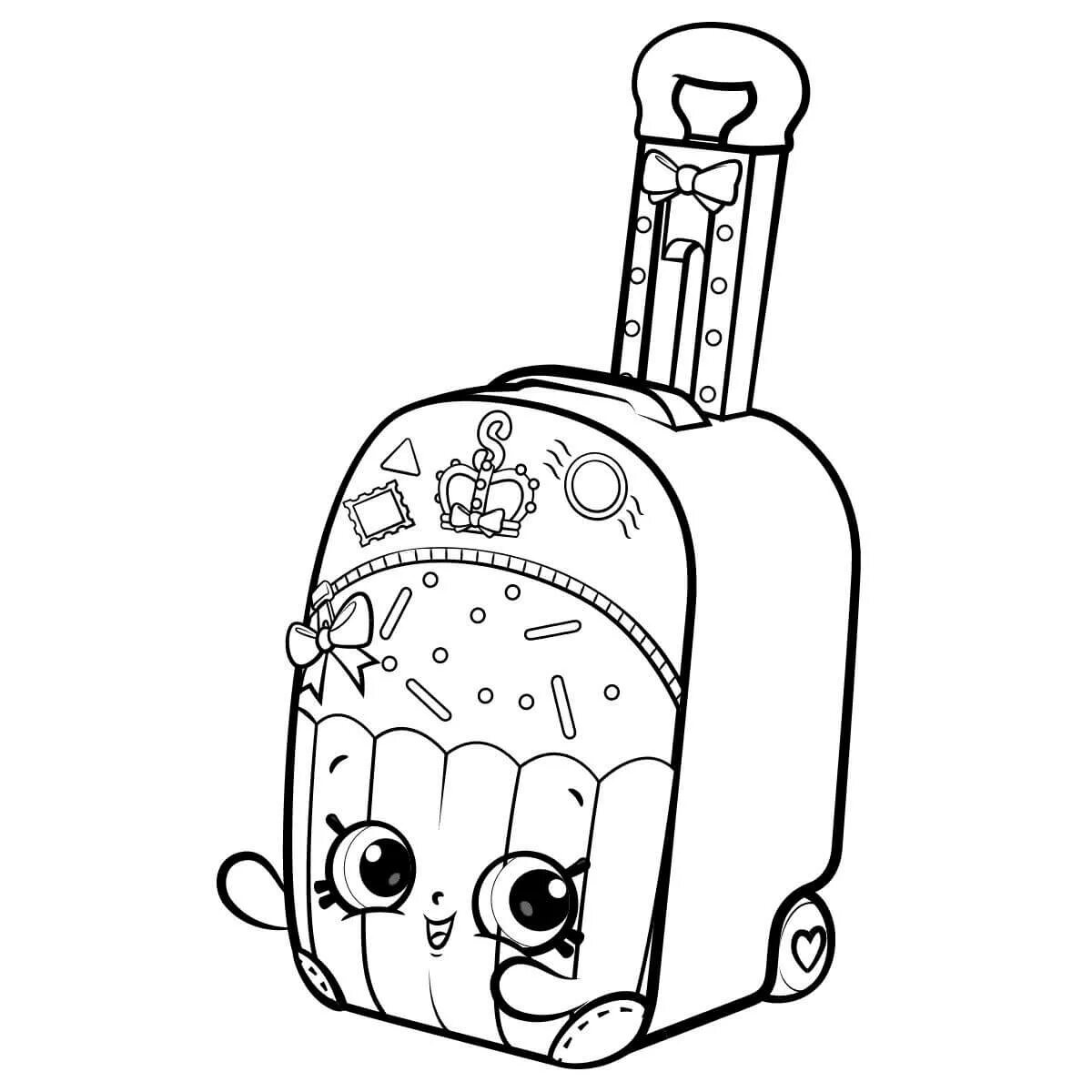 Coloring Page of the Courtesy Suitcase for Juniors