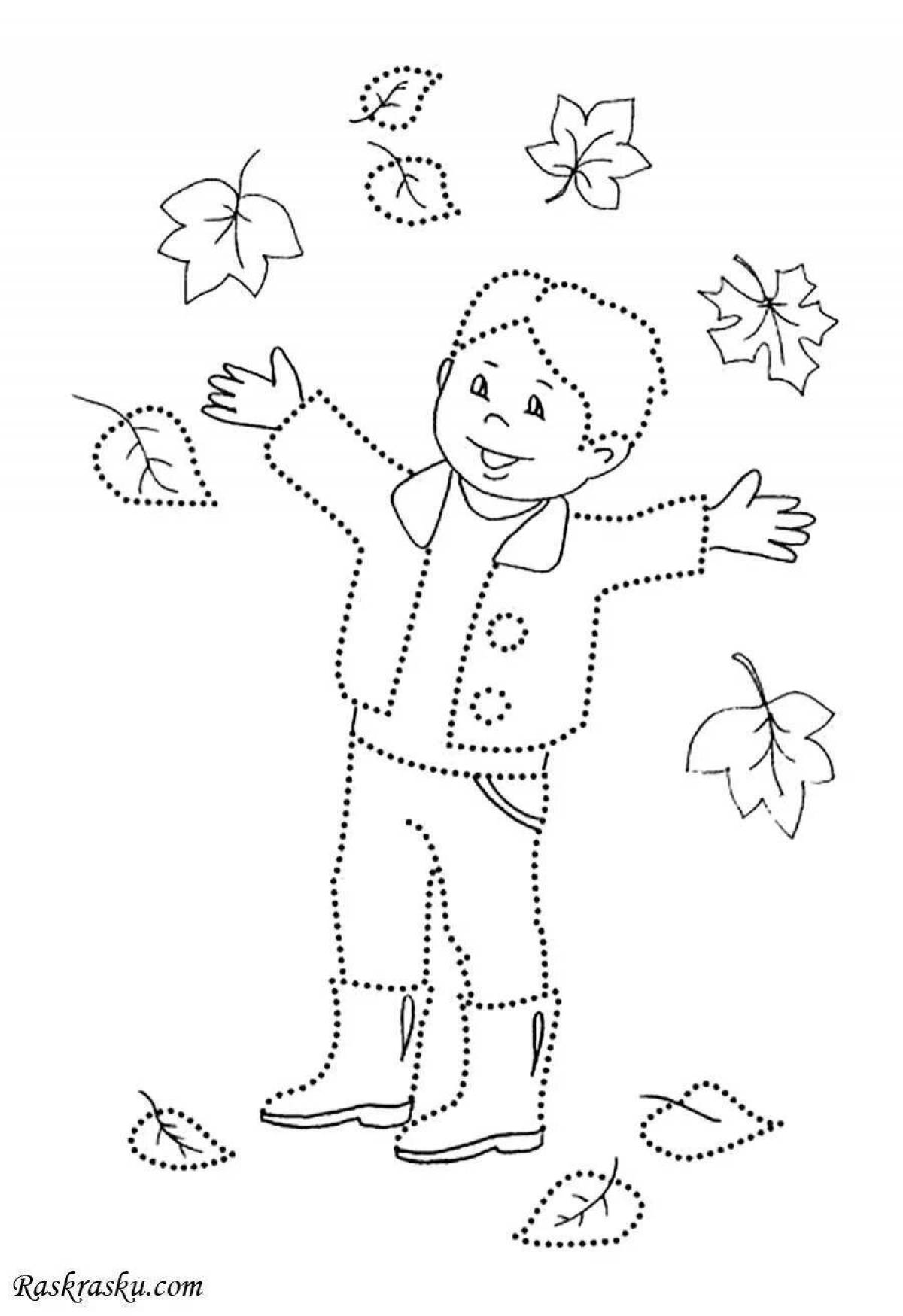 Fun autumn coloring for kids