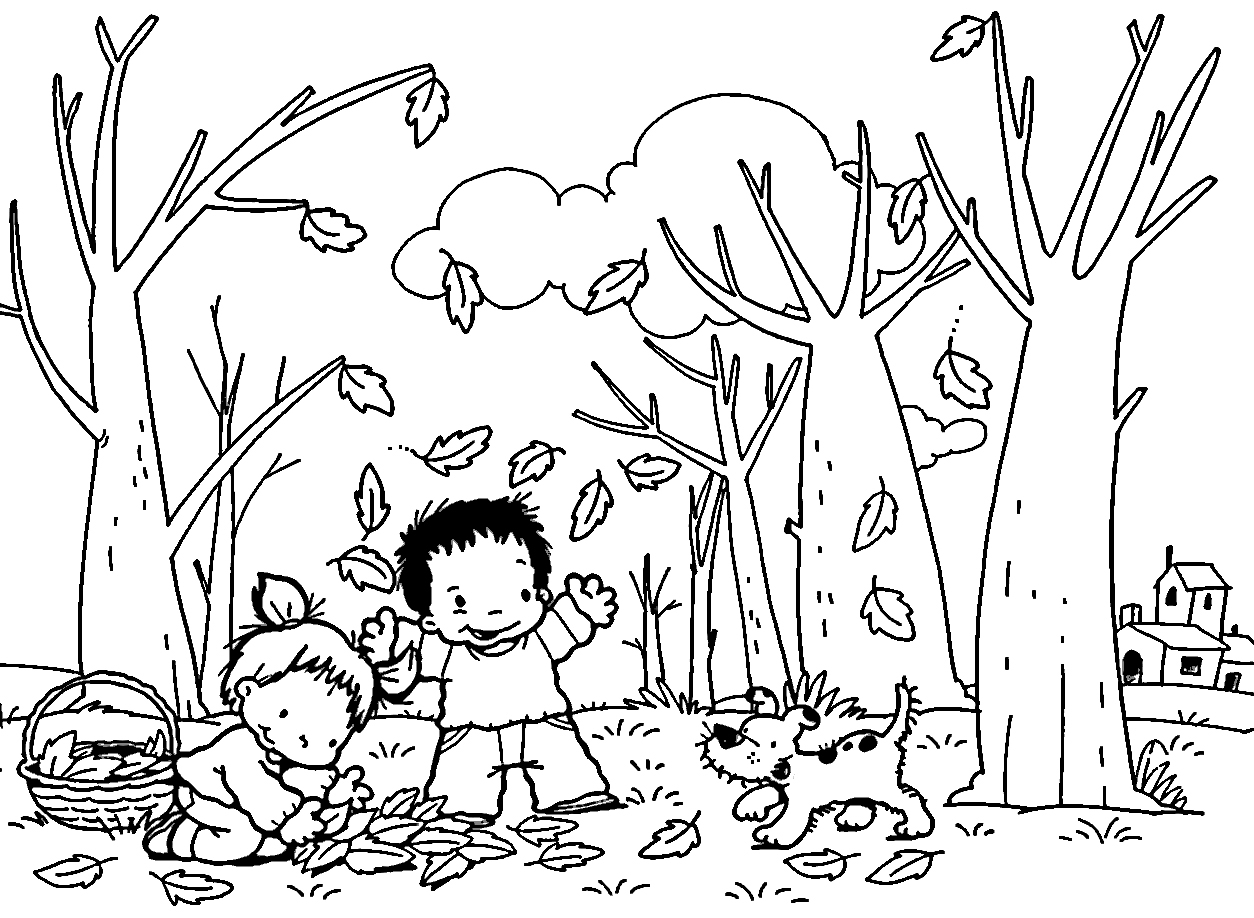Раскраски на тему «Осень» для детей и взрослых