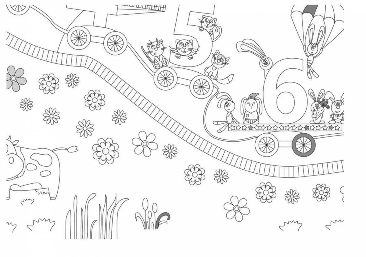 Colorful coloring pages on large sheets