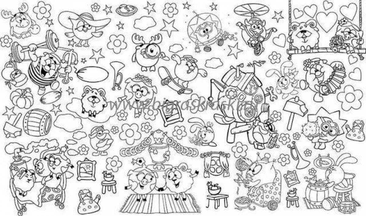 Detailed coloring large sheets