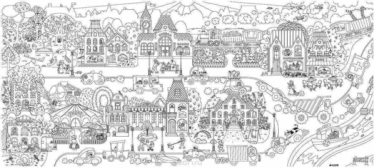 Innovative coloring pages on large sheets