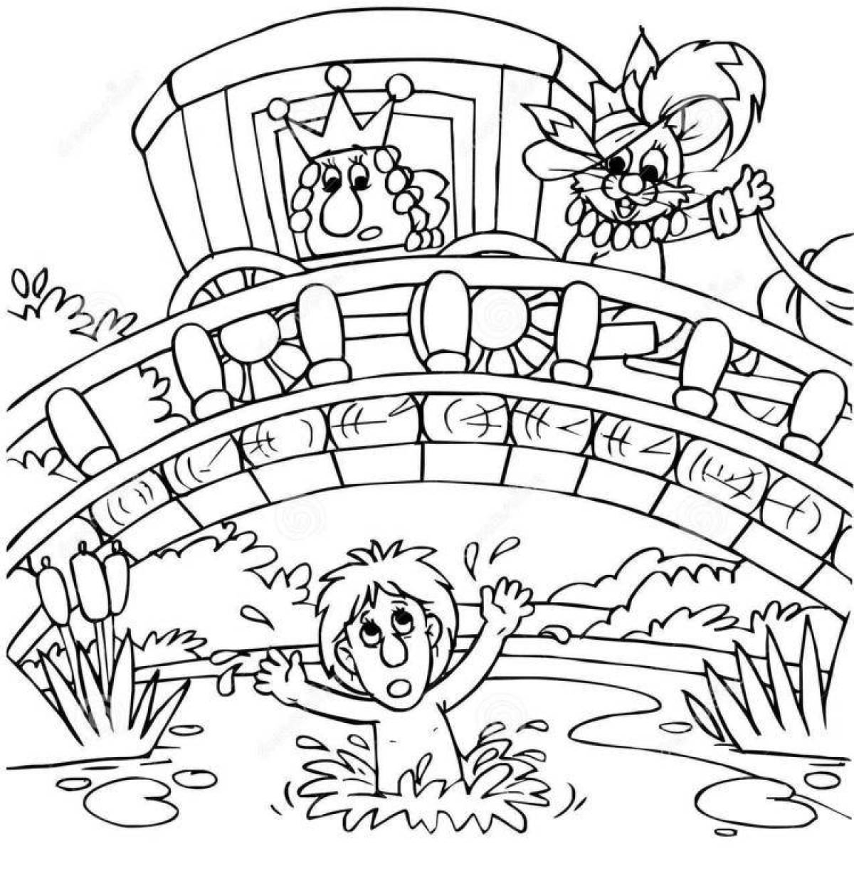 Sparkling coloring boy with finger charles perrault