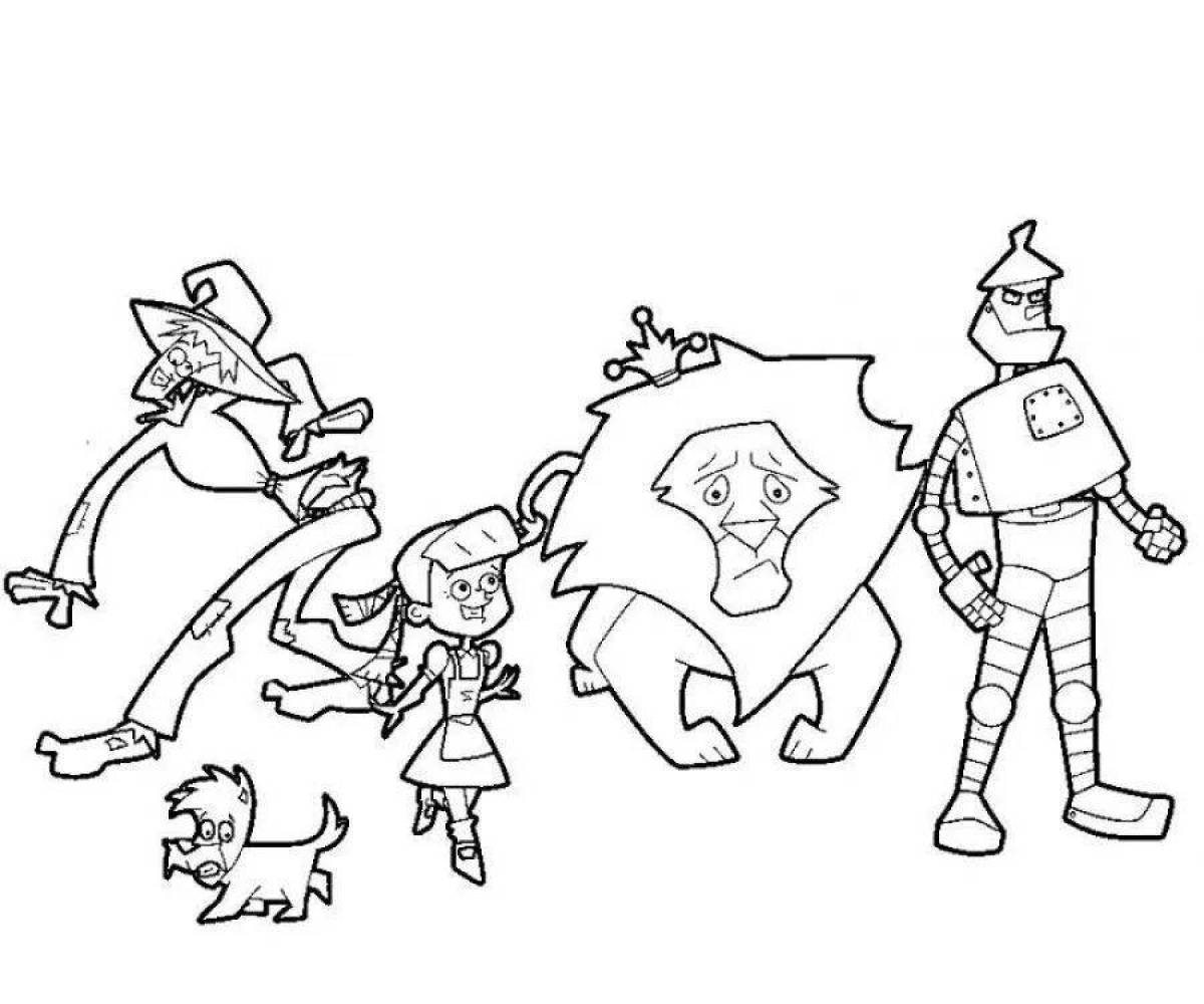 Раскраска Ликующий урфин джус и его деревянные солдаты