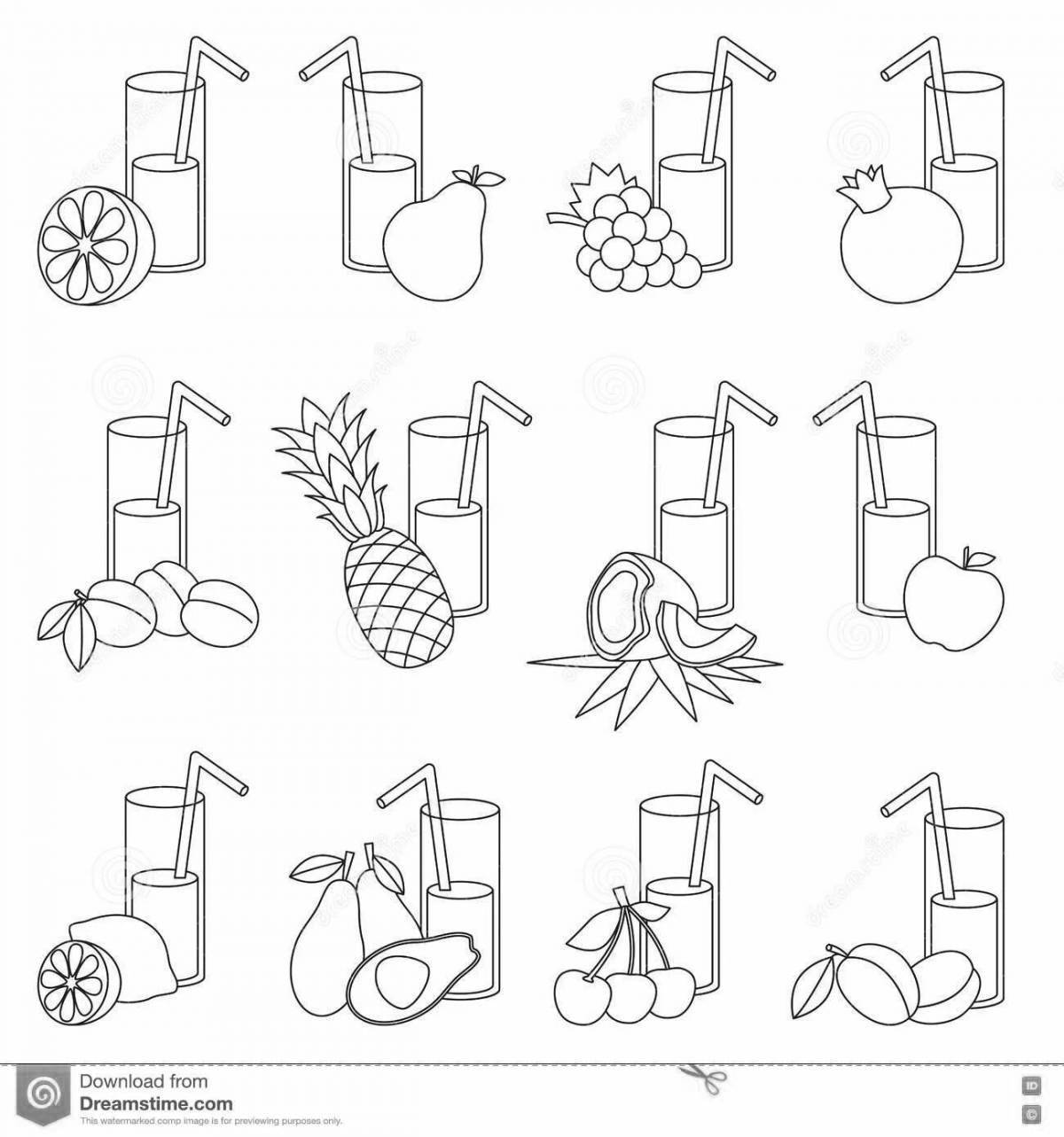 Картинка сок раскраска для детей