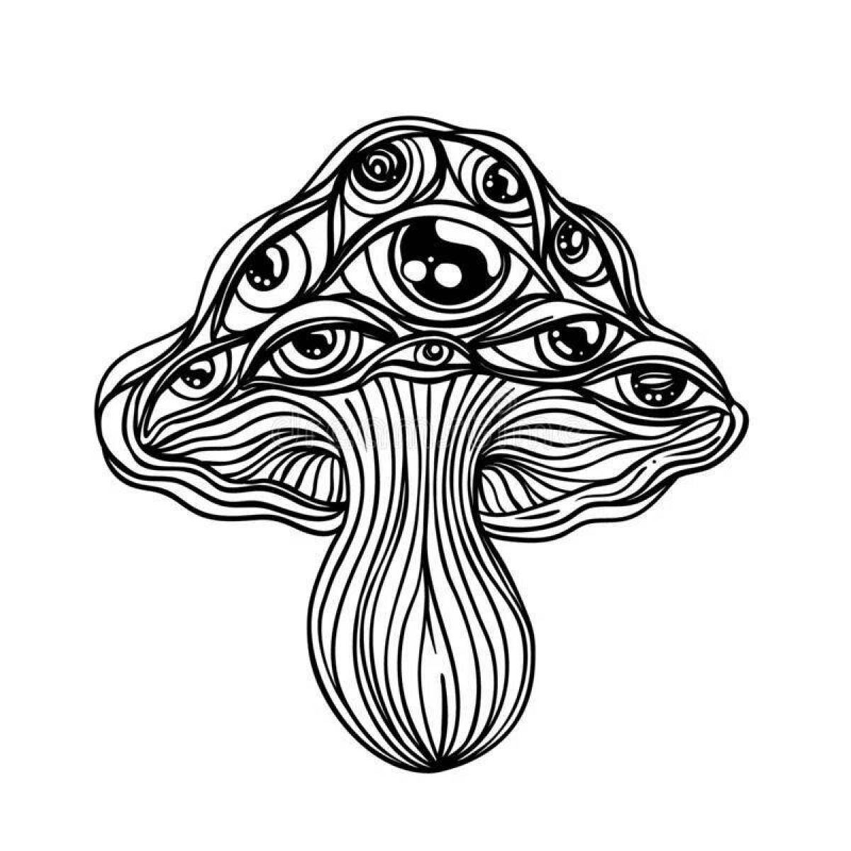 Хиппи грибы психоделики вектор