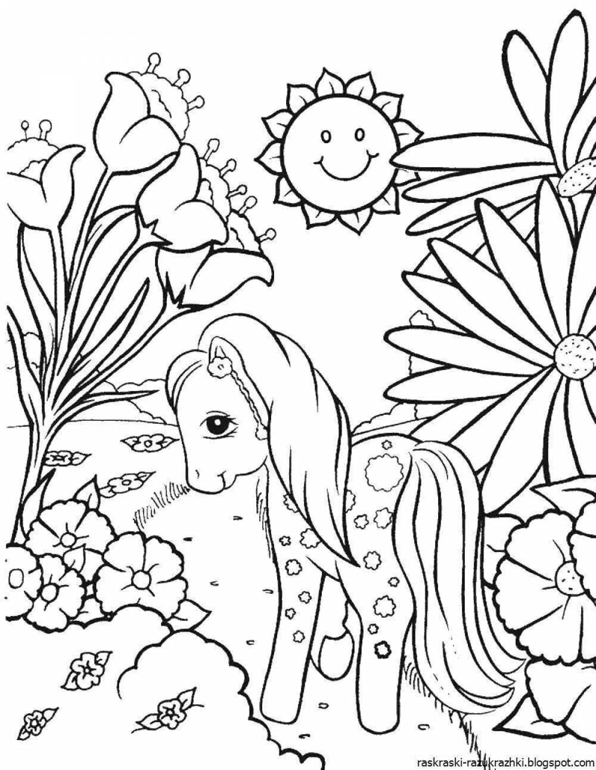 Delightful coloring book for girls 5-6 years old