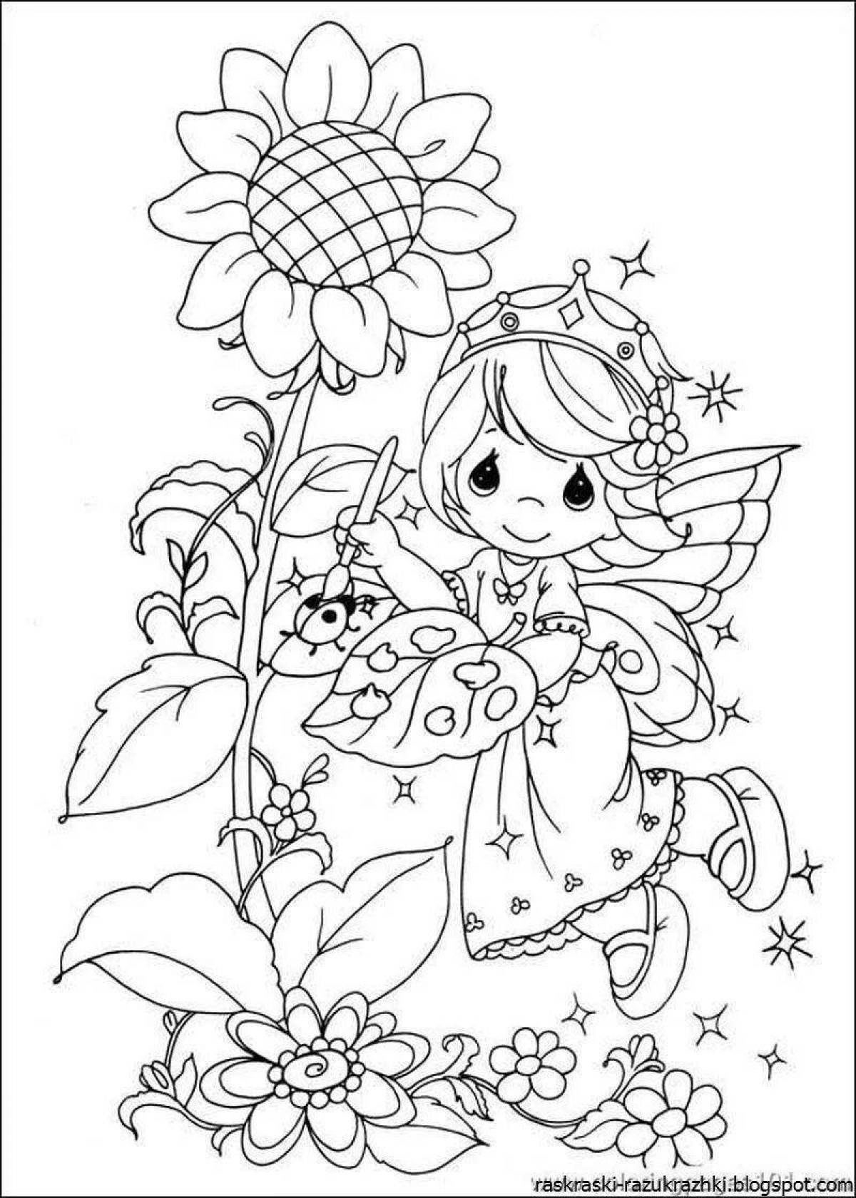 Fancy coloring book for girls 5-6 years old