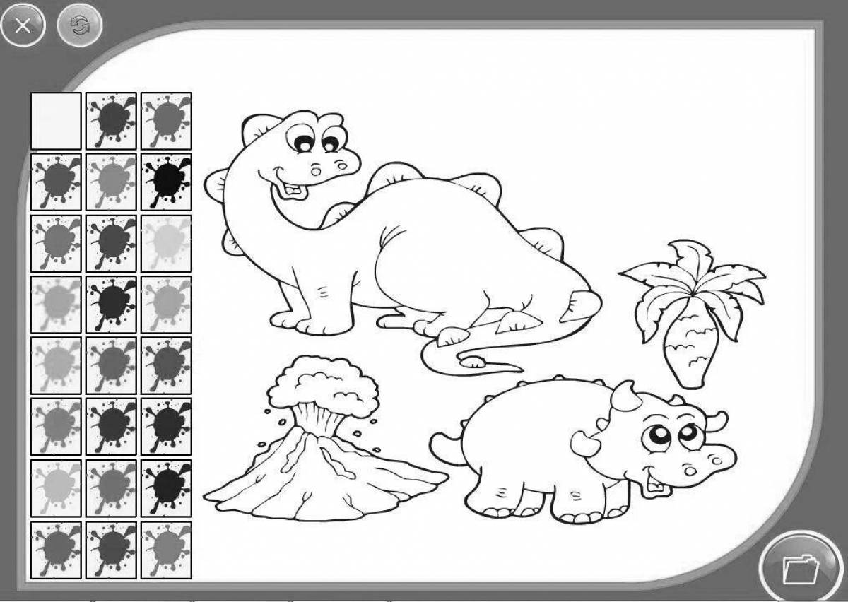 Number game coloring page
