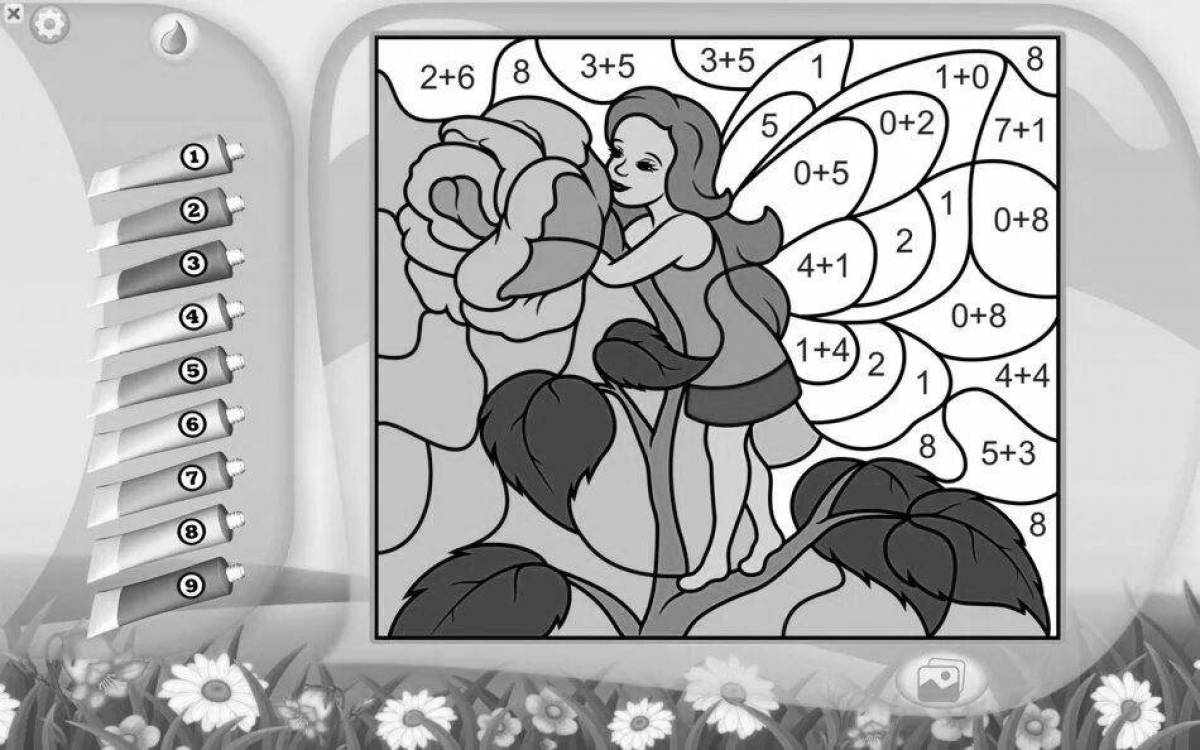 Bright Numbers Coloring Page