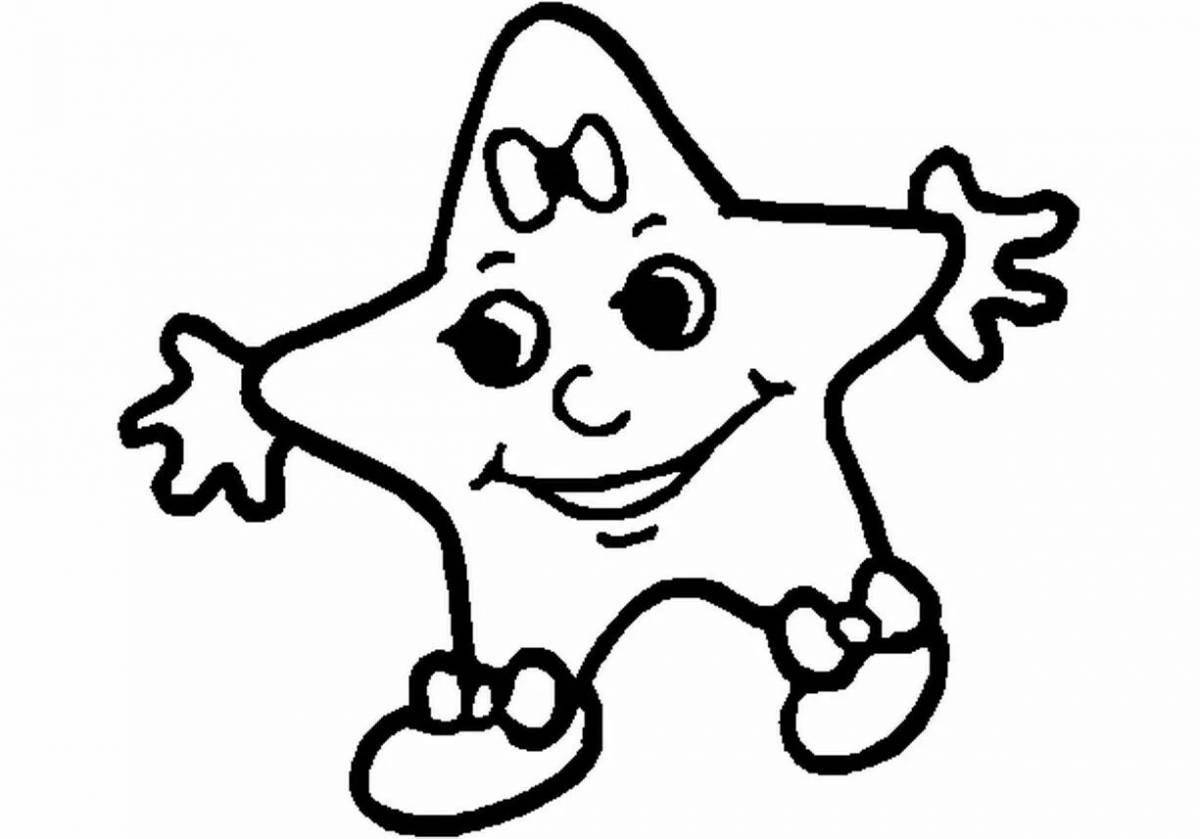 Blinking star coloring book for preschoolers