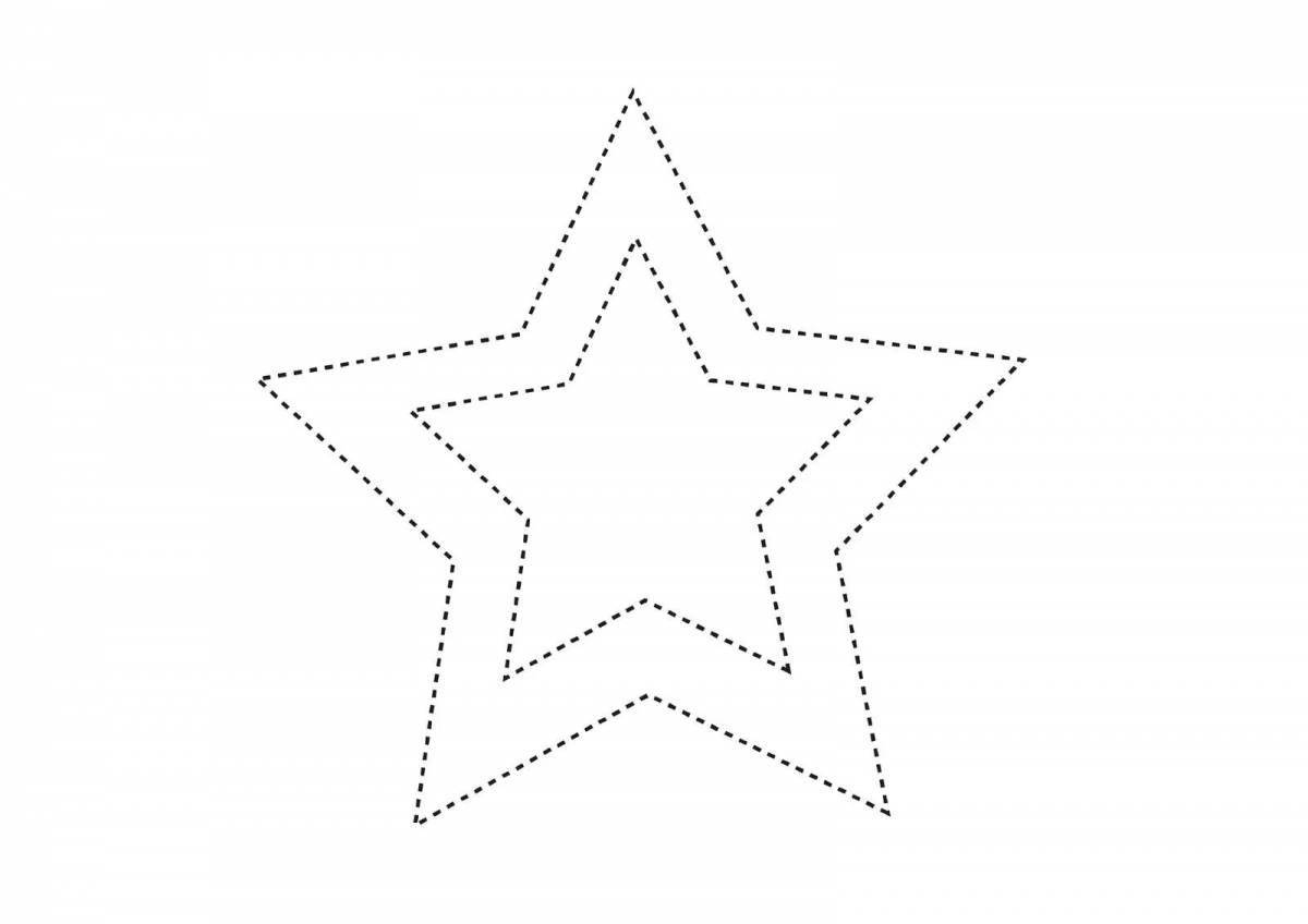 Fun coloring star for preschoolers