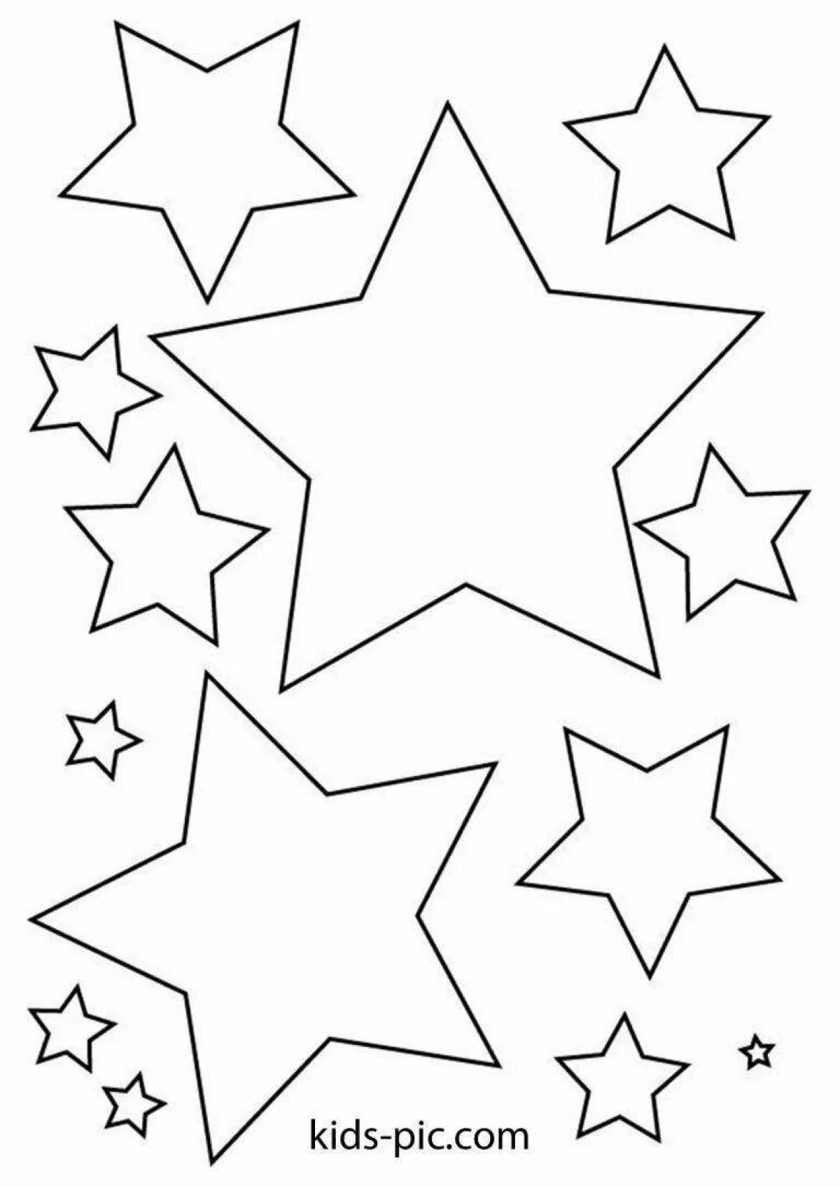 Coloring fun star for preschoolers
