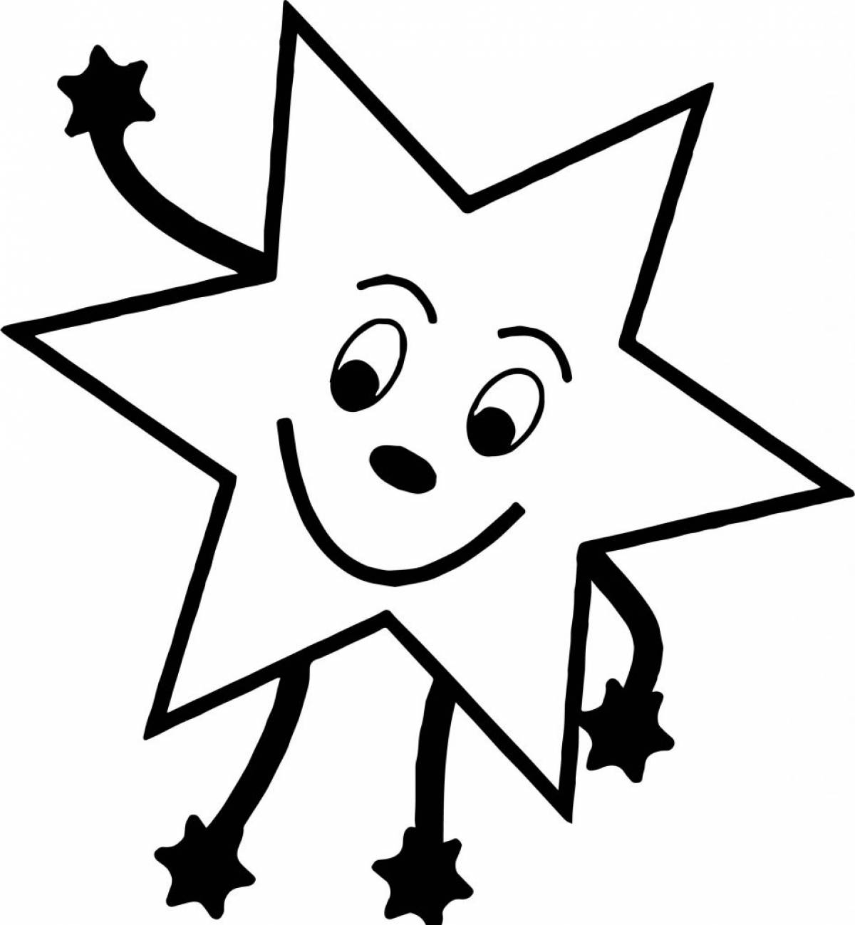Adorable Stars Coloring Pages for Preschoolers