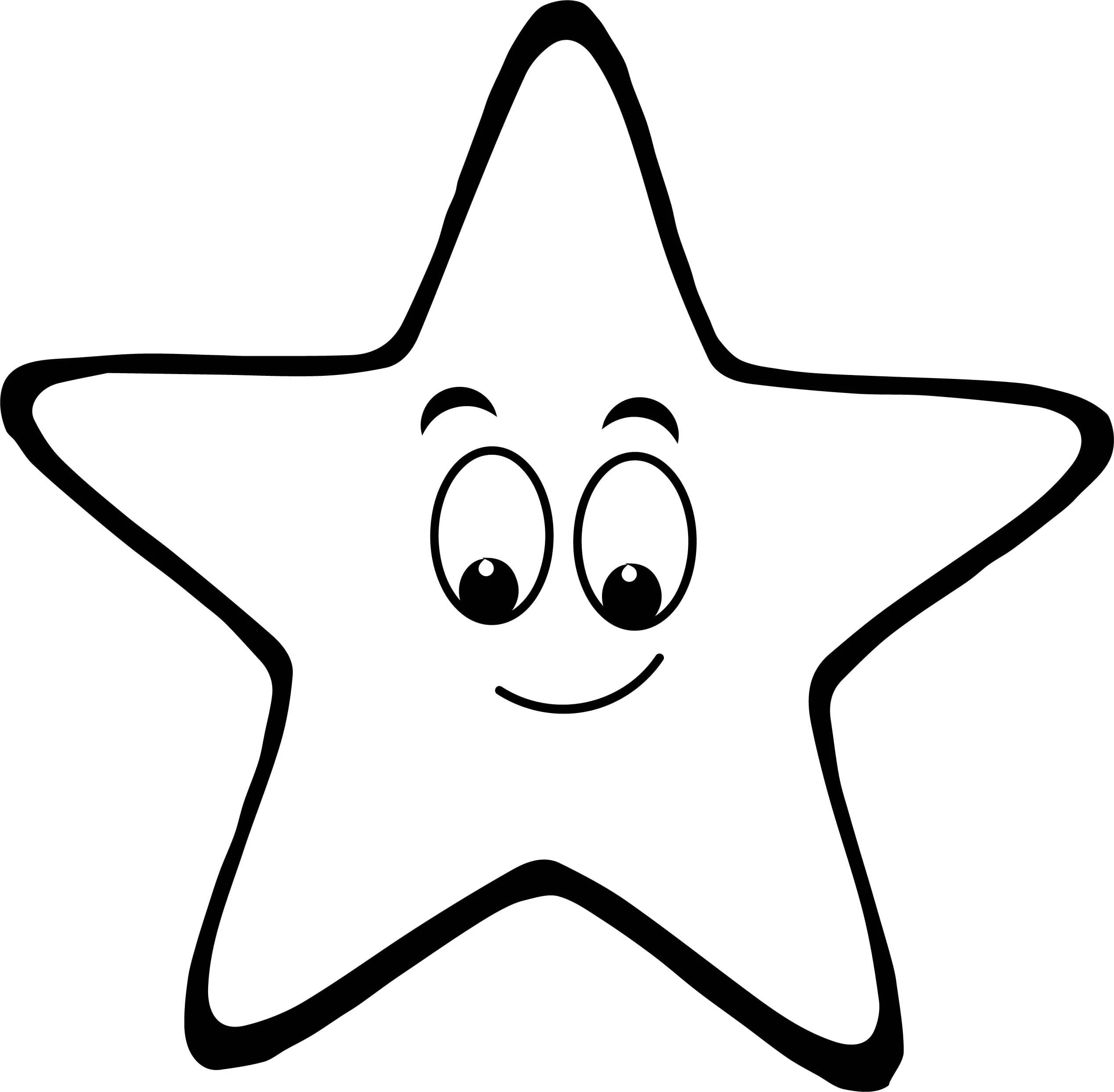 Coloring star for preschoolers