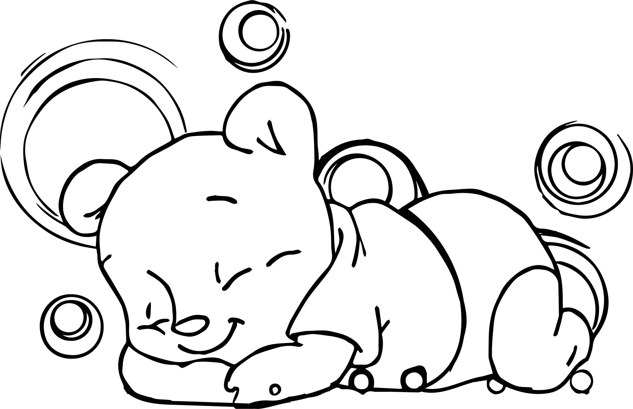Coloring teddy bear sleeping recharging