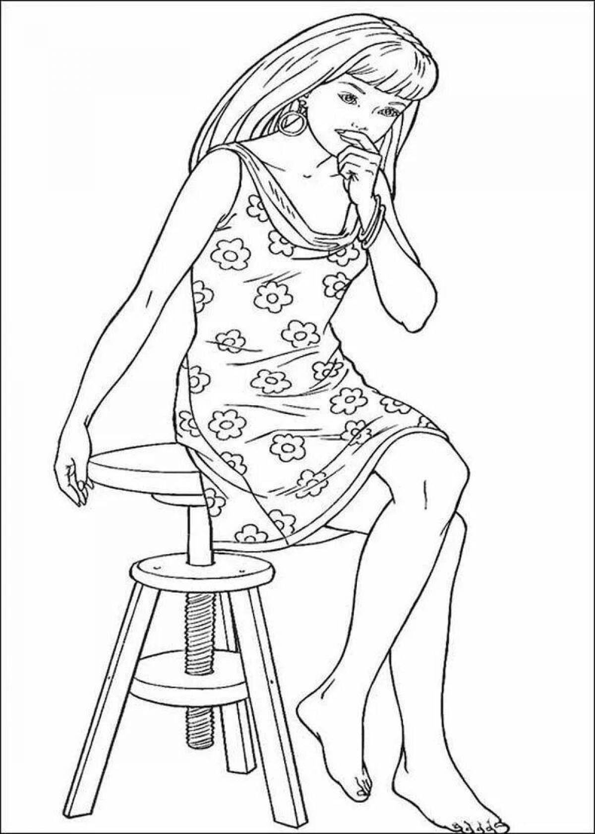 Nice man and girl coloring pages