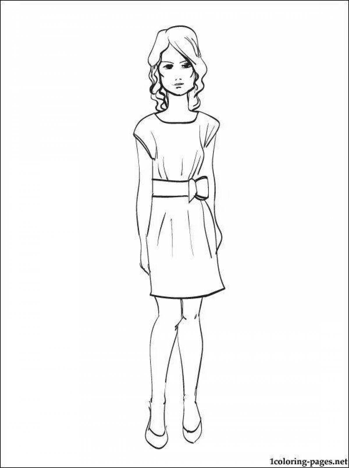 Charming man and girl coloring pages