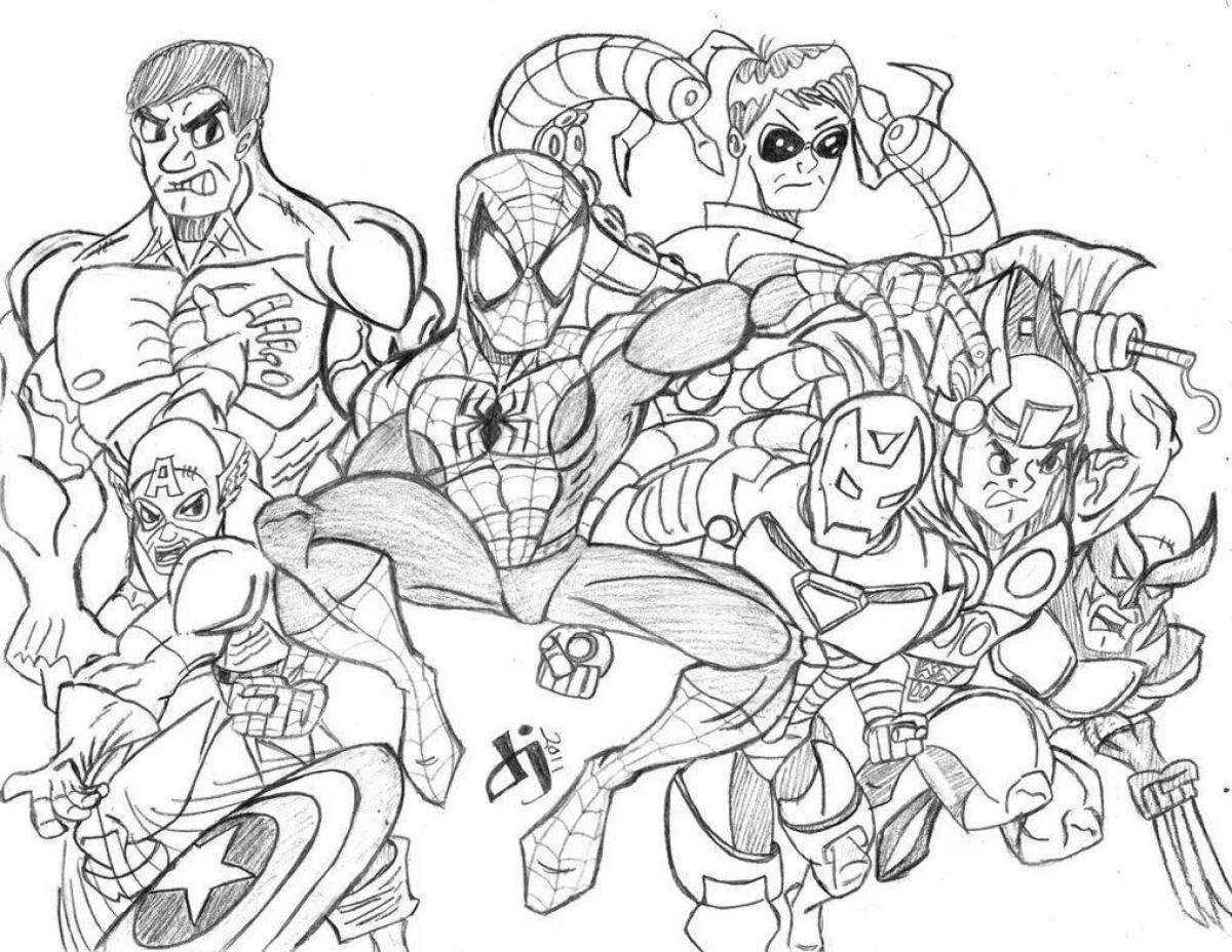 Marvel avengers bold coloring pages