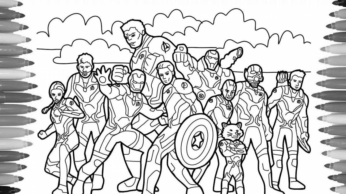 Coloring majestic marvel avengers