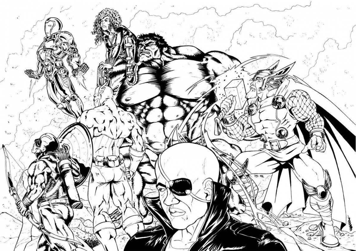 Great marvel avengers coloring book