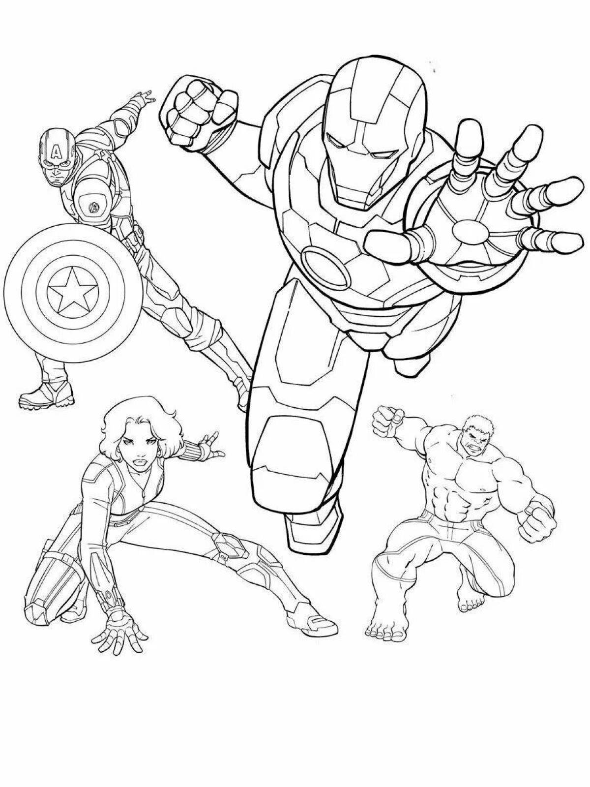 Marvel avengers adorable coloring book
