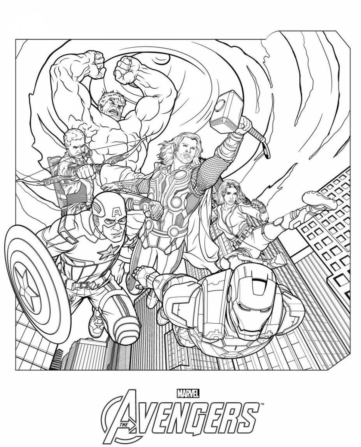 Amazing marvel avengers coloring pages