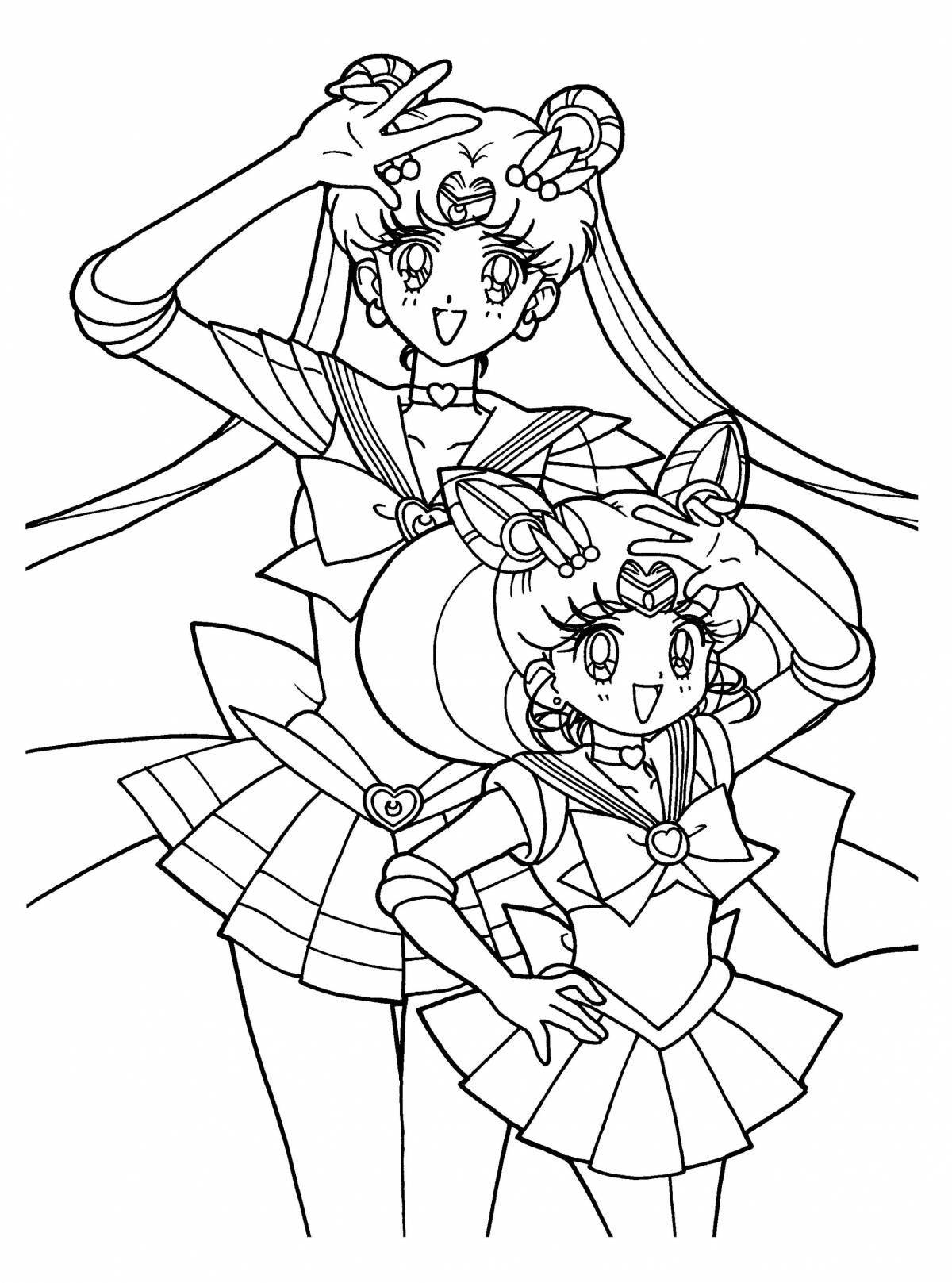 Sailor moon shining coloring book