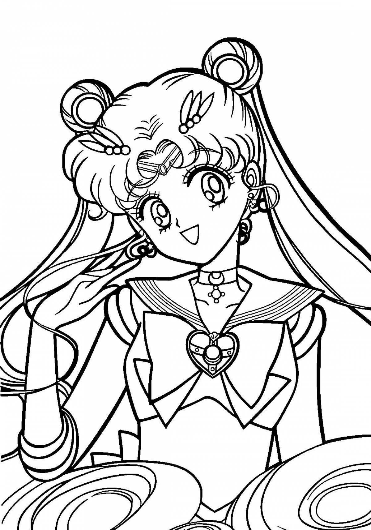 Tempting coloring of sailor moon