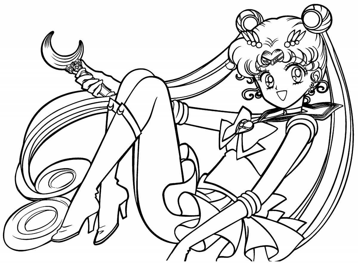 Sailor moon glitter coloring book